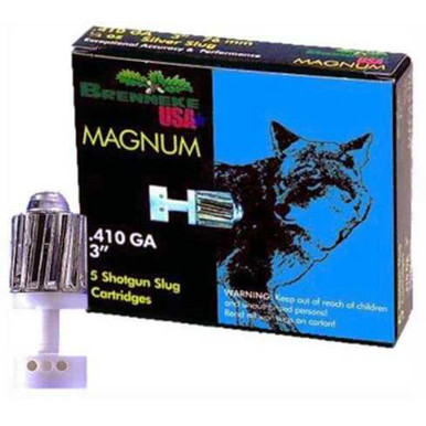 Brenneke SL-4103M Magnum 410 Bore 3" 1/4 oz Silver Rifled Slug 5 Rounds