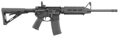 Ruger AR-15 5.56x45mm NATO 16.10" 30+1 Black Adjustable Magpul MOE Stock Magpul MOE Grip Semi-Auto Rifle