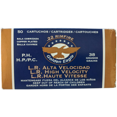 Aguila 22LR High Velocity 38 GR HP 50 Rounds