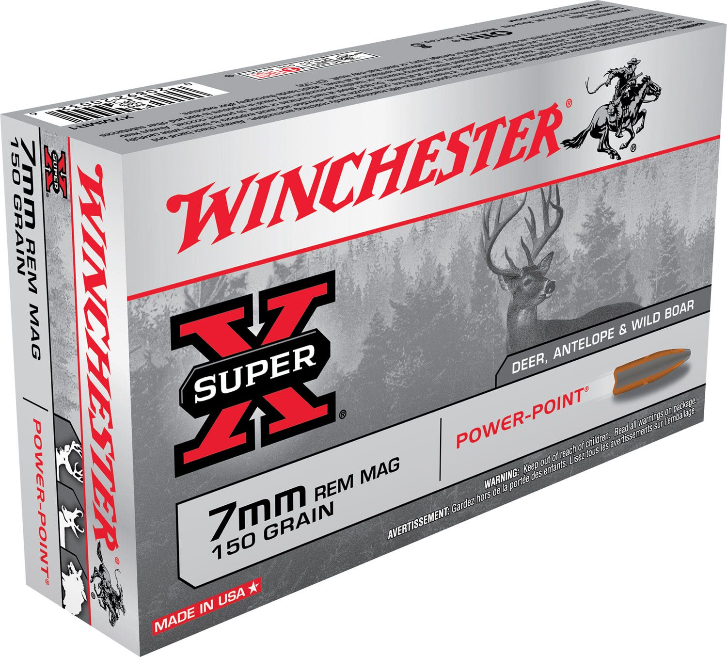 Winchester Super-X 7mm Rem Magnum 150 Gr Power-Point