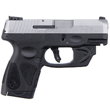 Taurus G2S Viridian Laser 9mm 3.25" Barrel Black Grip and Frame Stainless Steel Slide 7rd