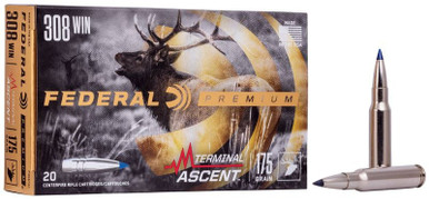 Federal Terminal Ascent .308 Winchester 175gr Slipstream Poly Tip 20Rnd Rifle Ammunition