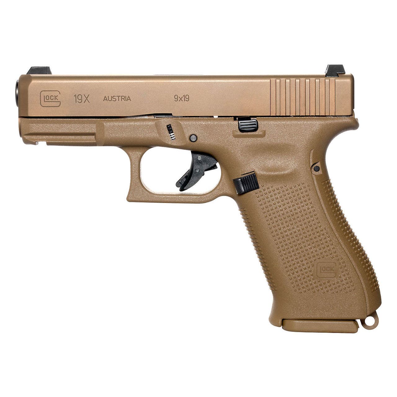 Glock 19X Pistol 9mm Coyote Tan 4.02"