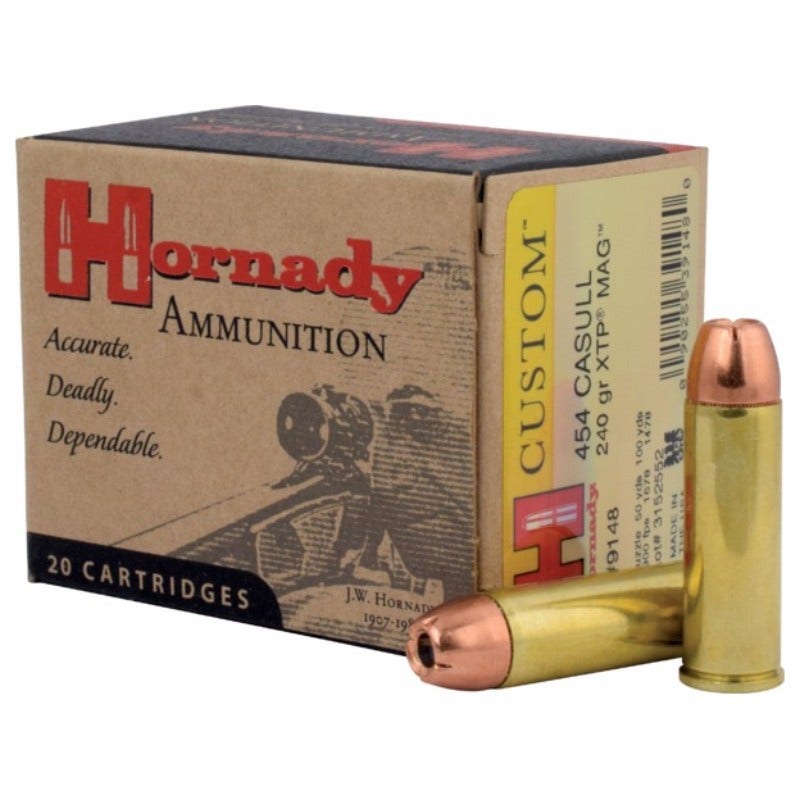 Hornady XTP Mag Ammo 454 Casull 240Gr 20/Box