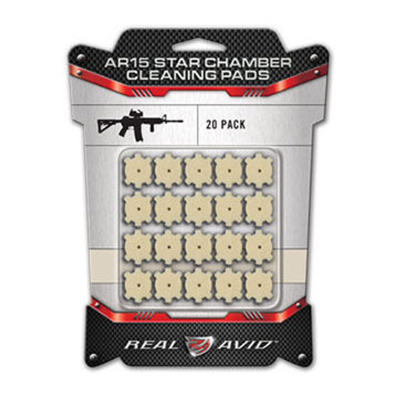 Real Avid AR15 Star Chamber Cleaning Pad - 20 Pk.