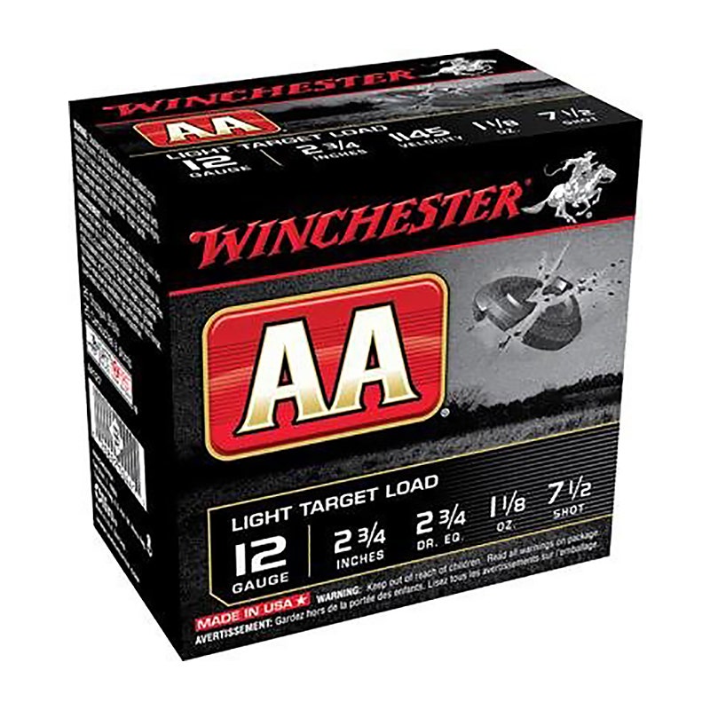 Winchester AA Target Load 12 Ga. 2.75" 1145 FPS 7.5 Shot 25 Per Box