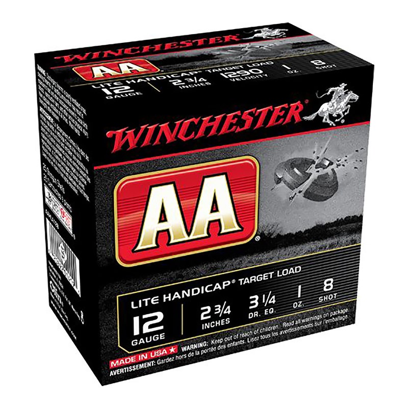 Winchester AA Target Load 12 Ga. 2.75" 1290 FPS 8 Shot 25 Per Box