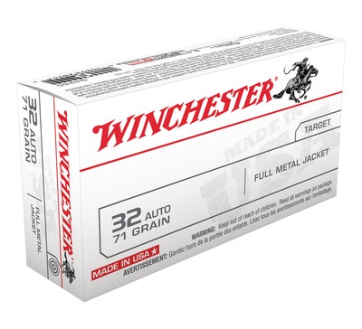 Winchester USA Brand .32 Auto 71 Gr FMJ