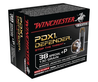 Winchester Bonded Defender .38 Special +P 130 Gr Bonded PDX1