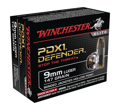 Winchester Bonded Defender 9mm Luger 147 Gr Bonded PDX1