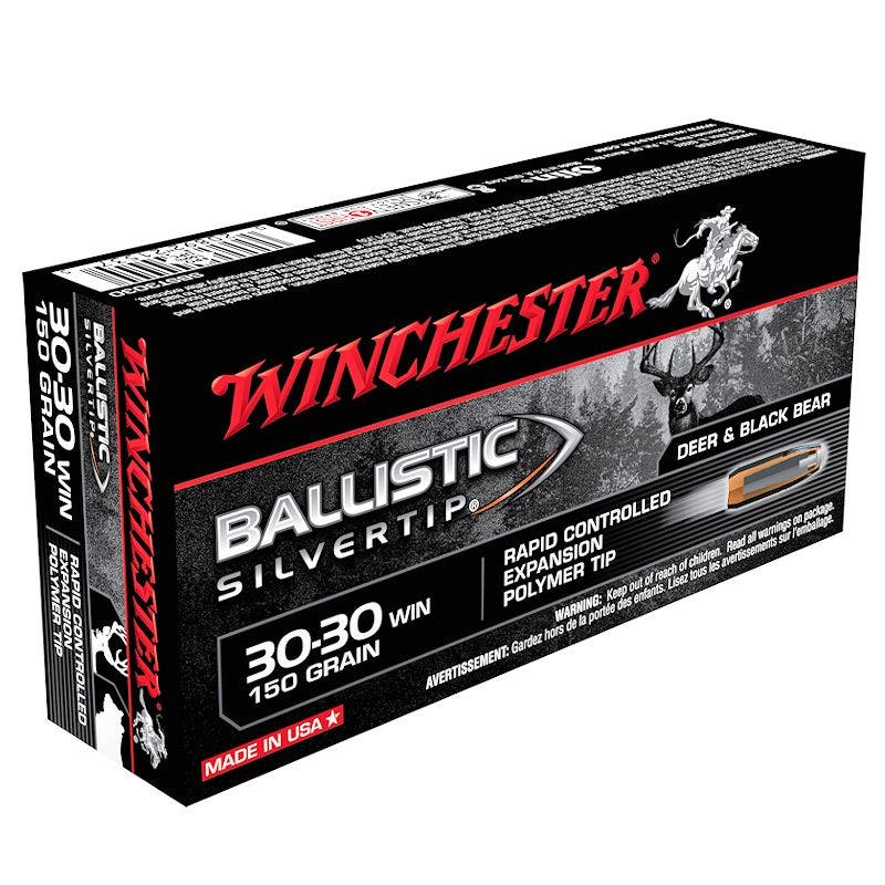 Winchester Supreme Centerfire Rifle Ballistic Silvertip Ammunition 30-30 WIN 150