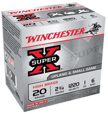 Winchester Super-X High Brass 20 Gauge 2.75" 1220 FPS 1 Ounce 6 Shot