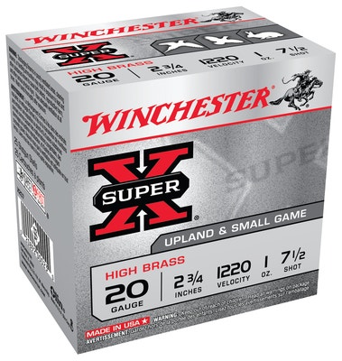 Winchester Super-X High Brass 20 Gauge 2.75" 1220 FPS 1 Ounce 7.5 Shot