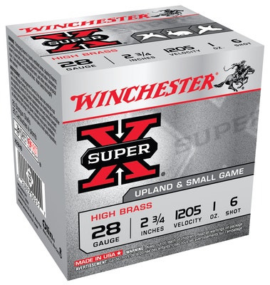 Winchester Super-X High Brass 28 Gauge 2.75" 1205 FPS 1 Ounce 6 Shot
