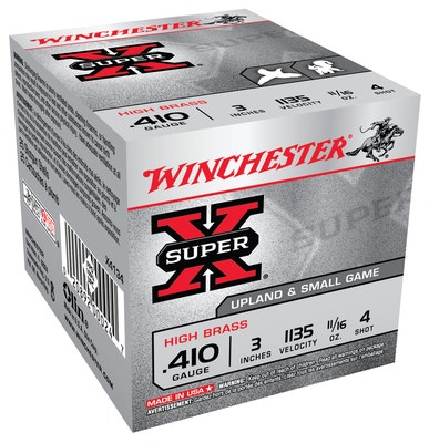 Winchester Super-X High Brass .410 Gauge 3" 1135 FPS .6875 Ounce 4 Shot