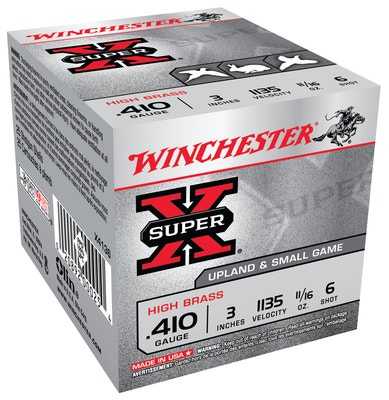 Winchester Super-X High Brass .410 Gauge 3" 1135 FPS .6875 Ounce 6 Shot