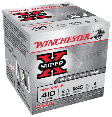 Winchester Super-X High Brass .410 Gauge 2.5" 1245 FPS .5 Ounce 4 Shot