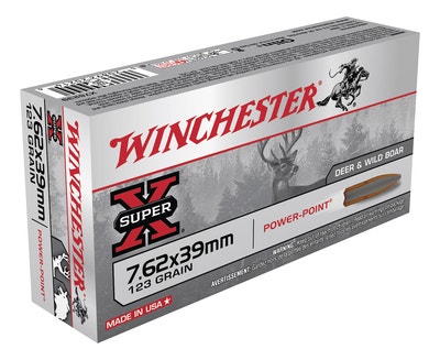 Winchester Super-X 7.62x39mm 123 Gr Power Point
