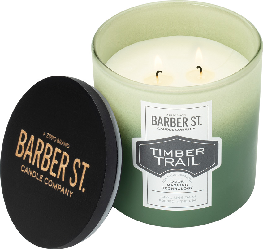 Zippo Barber Street Timber Trail Odor Masking Candle - ZO23809