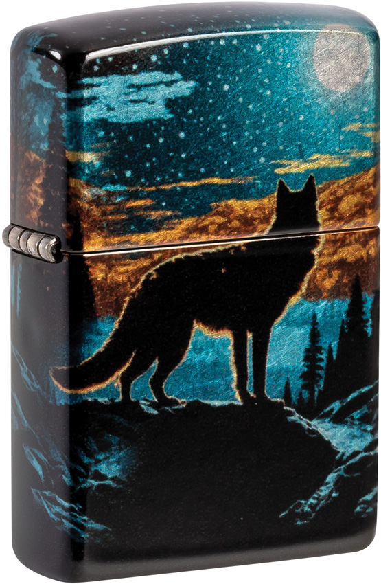 Zippo Wolf In Moon Lighter - ZO59206
