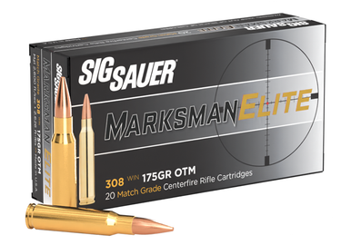 Sig Sauer Elite Match Grade .308 Winchester 175gr Open Tip Match 20Rnd Rifle Ammunition