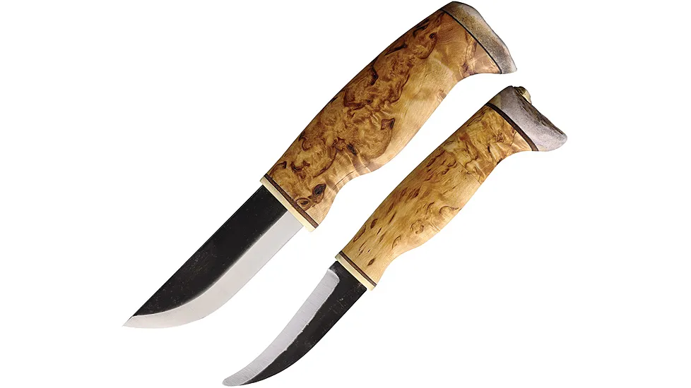Wood Jewel Curly Fixed Blade Knife Set